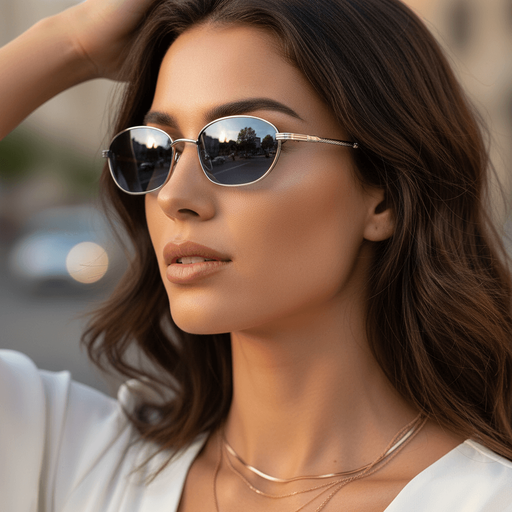 Retro Rectangle Cat-Eye Sunglasses for Women