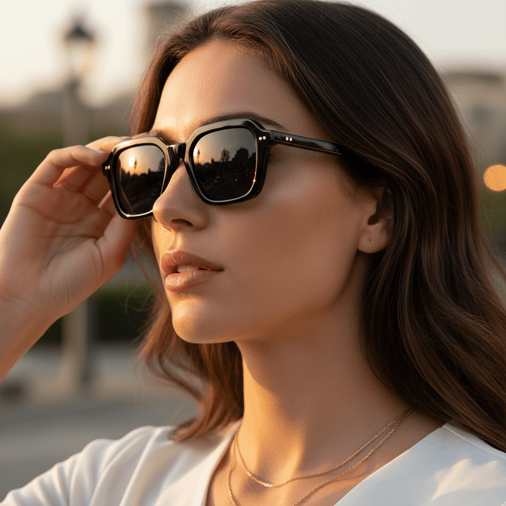 Retro Rectangle Sunglasses for Women